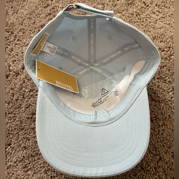 NWT MICHAEL KORS Light Blue Logo Cap/Hat One Size - Picture 5 of 8